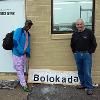 Master Drummer Bolokada Conde and Eric Hedberg. Des Moines, IA Dec. 2016.