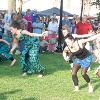 Selena Magram and company dancing on the Fairfield Square.