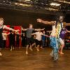 Diadie Bathily leads dance class at Drake University. Des Moines, IA.