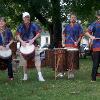 Foliba at the Fairfield Farmers Market. Kulu Sadira, JoLynn Gates, Bob Miller, Dave Winningham, Will Buchanan, Claudia Melrose.
